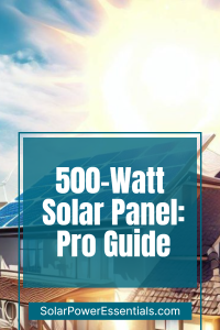500 watt solar panel
