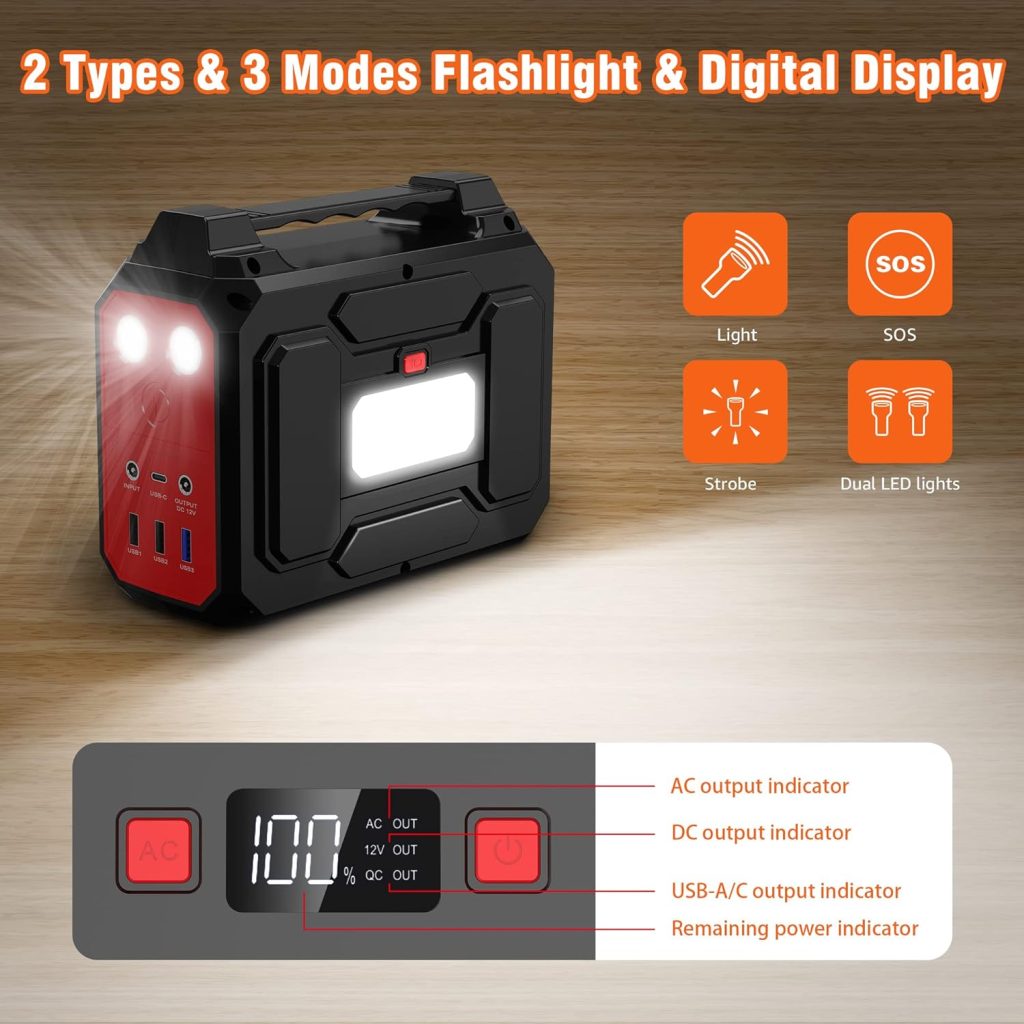 Apowking 146Wh Portable Power Bank with AC Outlet 40W Foldable Solar Panel, Portable Laptop Charger 110V/100W with USB DC Output for Camping, Home Emergency, Traveling, RV Trip Apowking 146Wh Portable Power Bank with AC Outlet 40W Foldable Solar Panel, Portable Laptop Charger 110V/100W with USB DC Output for Camping, Home Emergency, Traveling, RV Trip