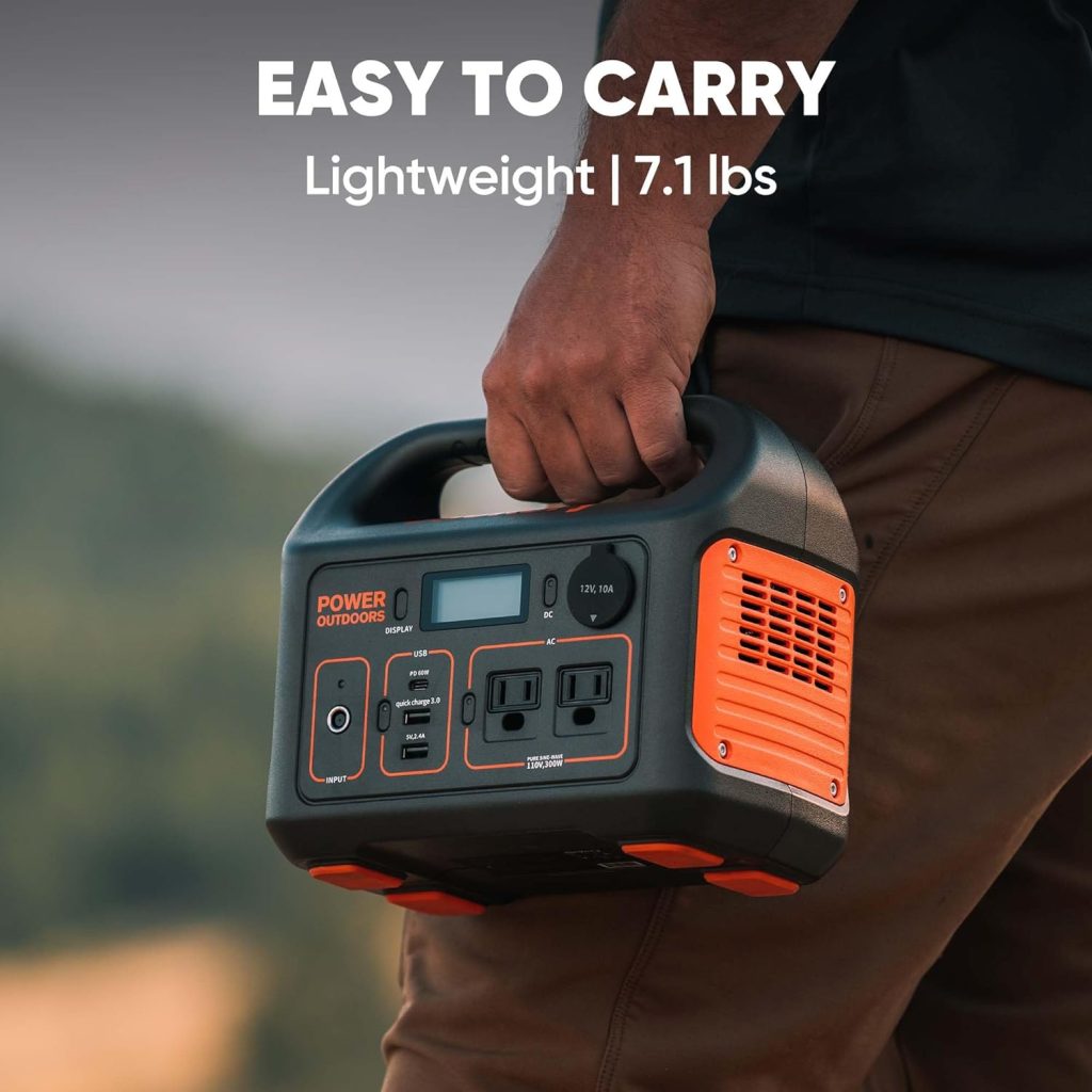 Jackery Portable Power Station Explorer 300, 293Wh Backup Lithium Battery, 110V/300W Pure Sine Wave AC Outlet, Solar Generator (Solar Panel Not Included) for Outdoors Camping Travel Hunting Blackout