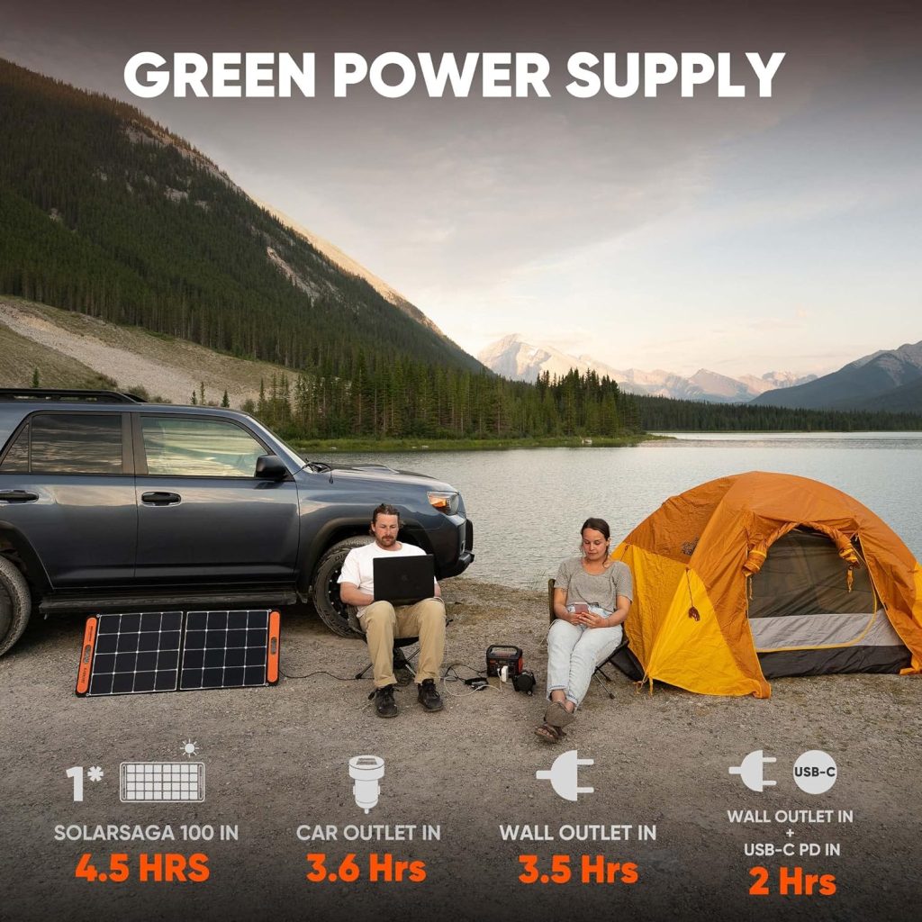 Jackery Portable Power Station Explorer 300, 293Wh Backup Lithium Battery, 110V/300W Pure Sine Wave AC Outlet, Solar Generator (Solar Panel Not Included) for Outdoors Camping Travel Hunting Blackout