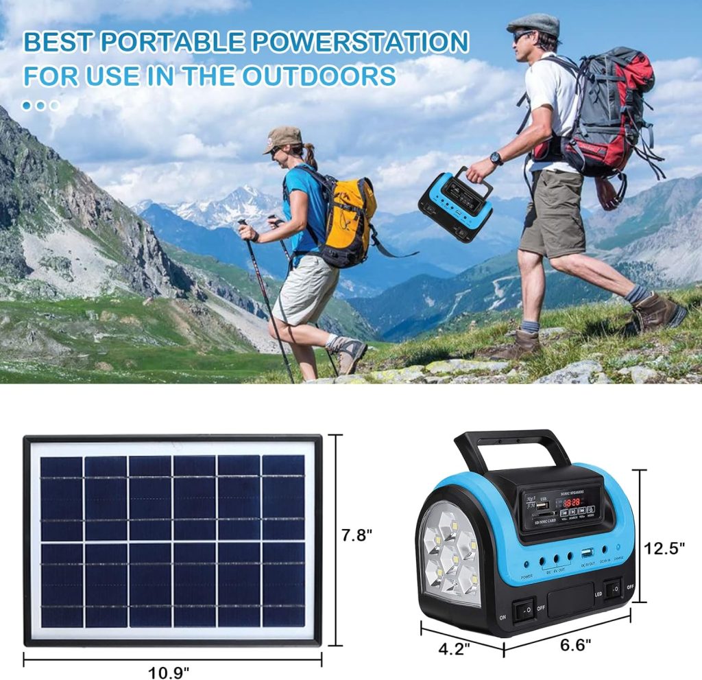 Solar Generator - Portable with Panel, Solar Power Generators Station Flashlight, Emergency Powered for Home Use Camping Hunting Emergency(Green) Solar Generator - Portable with Panel, Solar Power Generators Station Flashlight, Emergency Powered for Home Use Camping Hunting Emergency(Green)