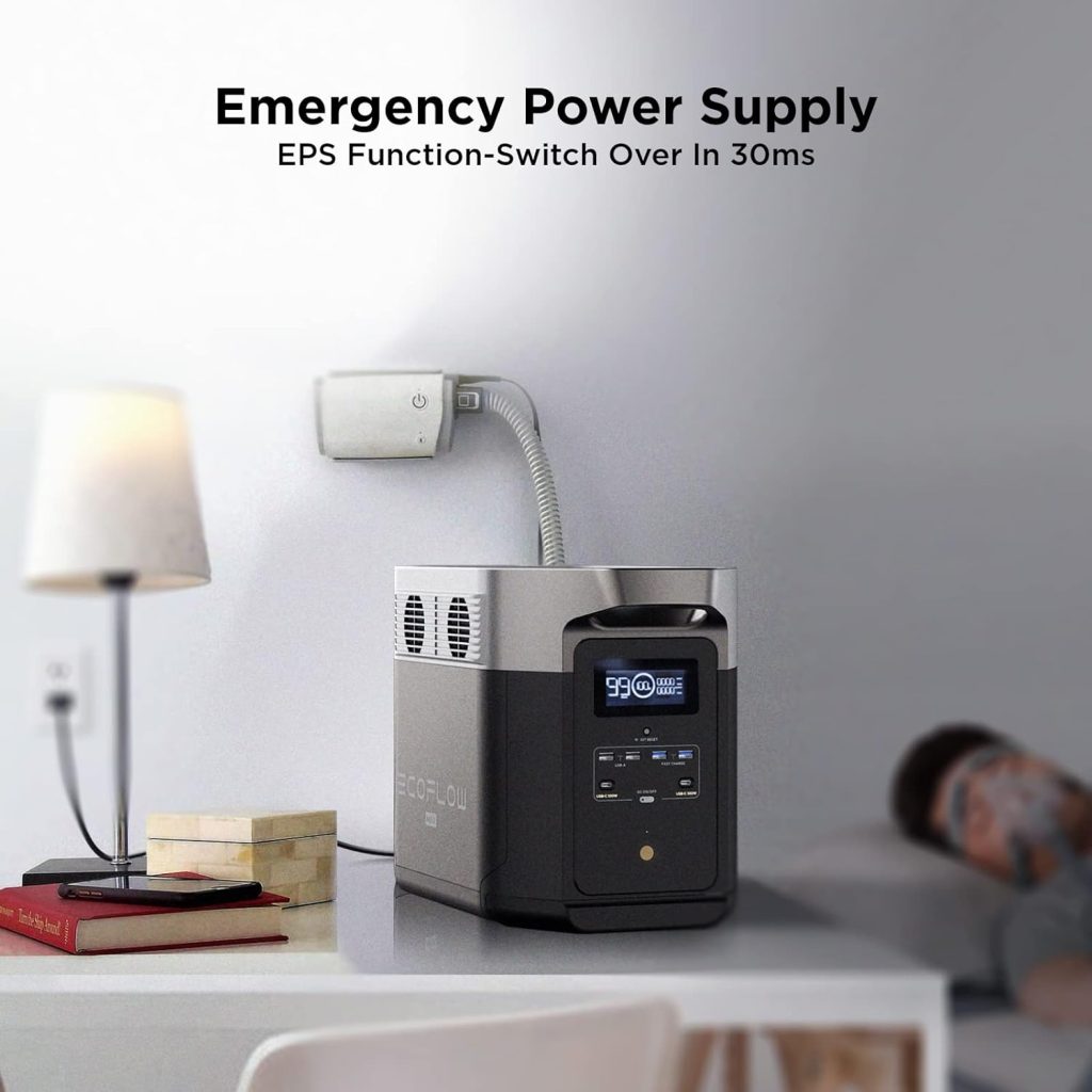 EF ECOFLOW Solar Generator DELTA Max (2000) 2016Wh with 160W Solar Panel, 6 X 2400W (5000W Surge) AC Outlets, Portable Power Station for Home Backup Outdoors Camping RV Emergency EF ECOFLOW Solar Generator DELTA Max (2000) 2016Wh with 160W Solar Panel, 6 X 2400W (5000W Surge) AC Outlets, Portable Power Station for Home Backup Outdoors Camping RV Emergency