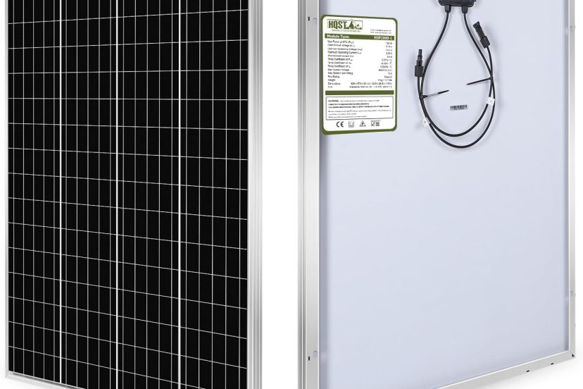 HQST 100 Watt Monocrystalline Solar Panel
