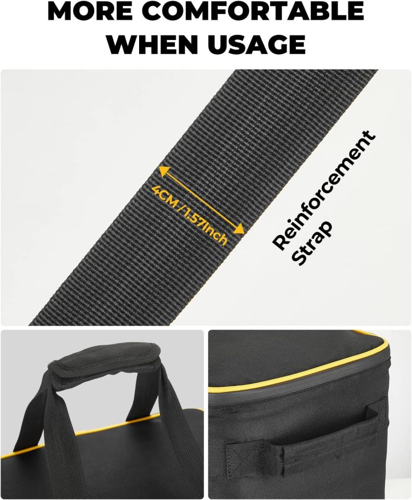 BougeRV Portable Carrying Bag Compatible with Fort 1000 Power Station/NCM 1100Wh Solar Generator, Power Station Storage Case with PVC Bottom Thickened Straps for Charging Cable Accessories BougeRV Portable Carrying Bag Compatible with Fort 1000 Power Station/NCM 1100Wh Solar Generator, Power Station Storage Case with PVC Bottom Thickened Straps for Charging Cable Accessories