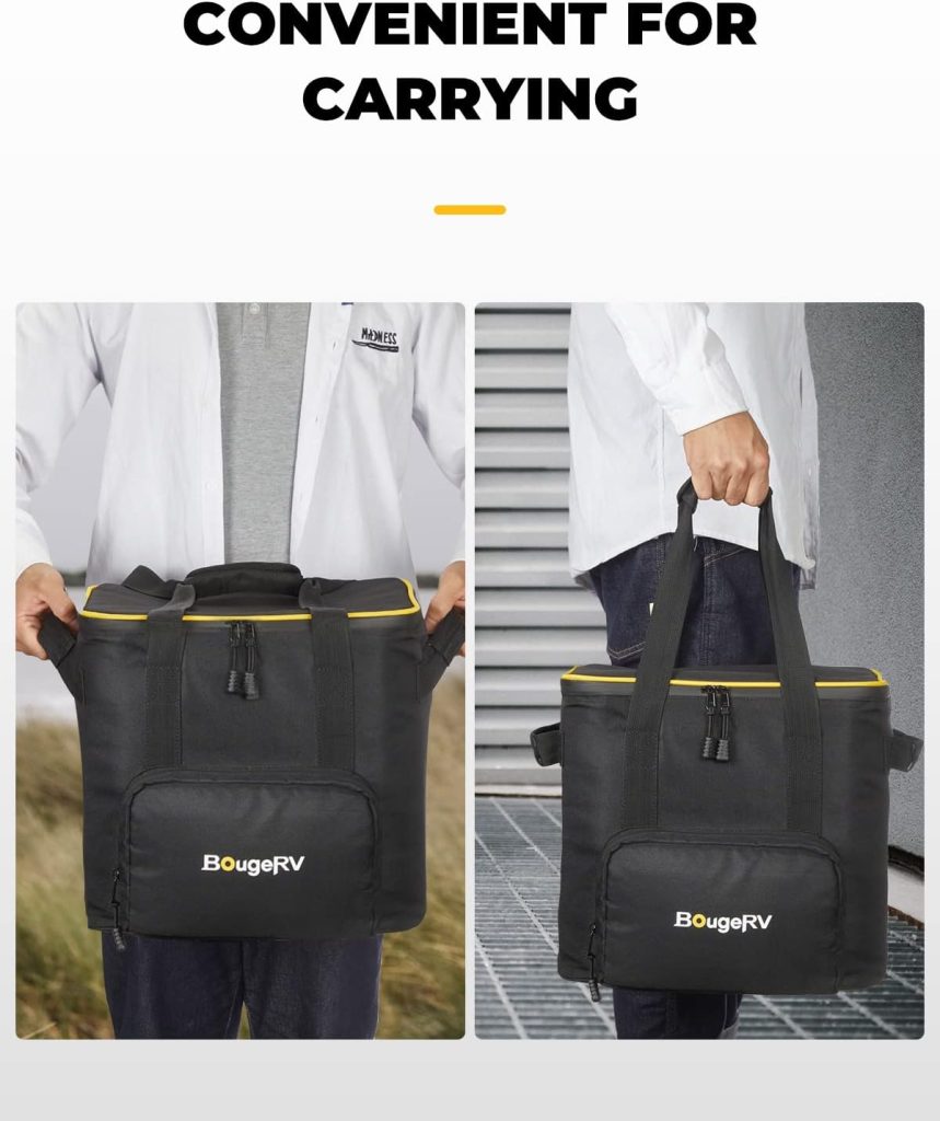 BougeRV Portable Carrying Bag Compatible with Fort 1000 Power Station/NCM 1100Wh Solar Generator, Power Station Storage Case with PVC Bottom Thickened Straps for Charging Cable Accessories BougeRV Portable Carrying Bag Compatible with Fort 1000 Power Station/NCM 1100Wh Solar Generator, Power Station Storage Case with PVC Bottom Thickened Straps for Charging Cable Accessories