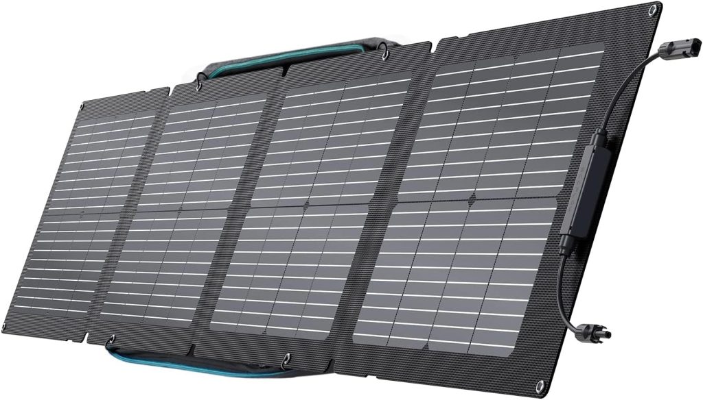 EF ECOFLOW 110W Portable Solar Panel, Foldable with Carry Case, High 23% Efficiency, IP68 Water Dustproof Design for Camping, RVs, or Backyard Use EF ECOFLOW 110W Portable Solar Panel, Foldable with Carry Case, High 23% Efficiency, IP68 Water Dustproof Design for Camping, RVs, or Backyard Use