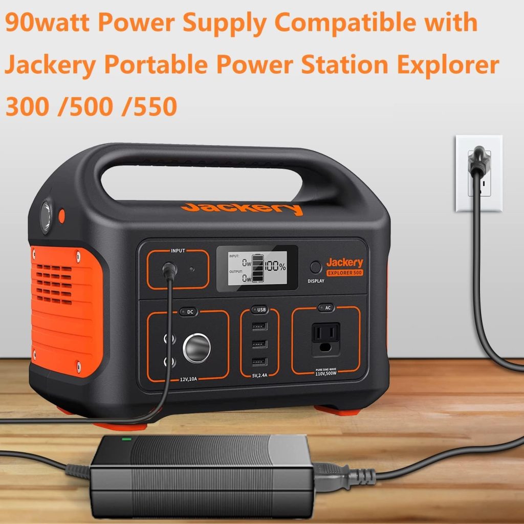 for Jackery 300/500/550 Charger,MJPOWER 24V 90W AC Adapter for Jackery Portable Power Station Explorer 300 500 550 E300 E500 E550 Solar Generator 293Wh 518Wh 550Wh Lithium Battery Power Supply Cord for Jackery 300/500/550 Charger,MJPOWER 24V 90W AC Adapter for Jackery Portable Power Station Explorer 300 500 550 E300 E500 E550 Solar Generator 293Wh 518Wh 550Wh Lithium Battery Power Supply Cord