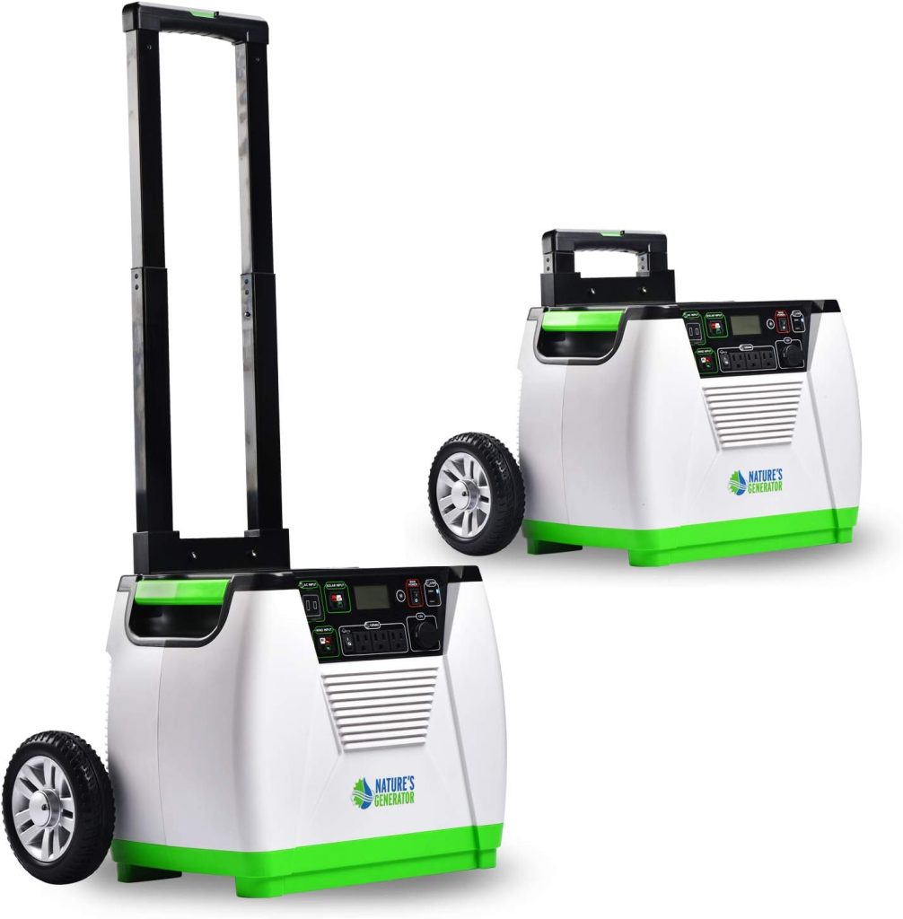 Natures Generator with Cart -1800w Solar and Wind Powered Generator in Quiet Operation with 12V DC port,2 USB ports and 3 AC outlets Natures Generator with Cart -1800w Solar and Wind Powered Generator in Quiet Operation with 12V DC port,2 USB ports and 3 AC outlets