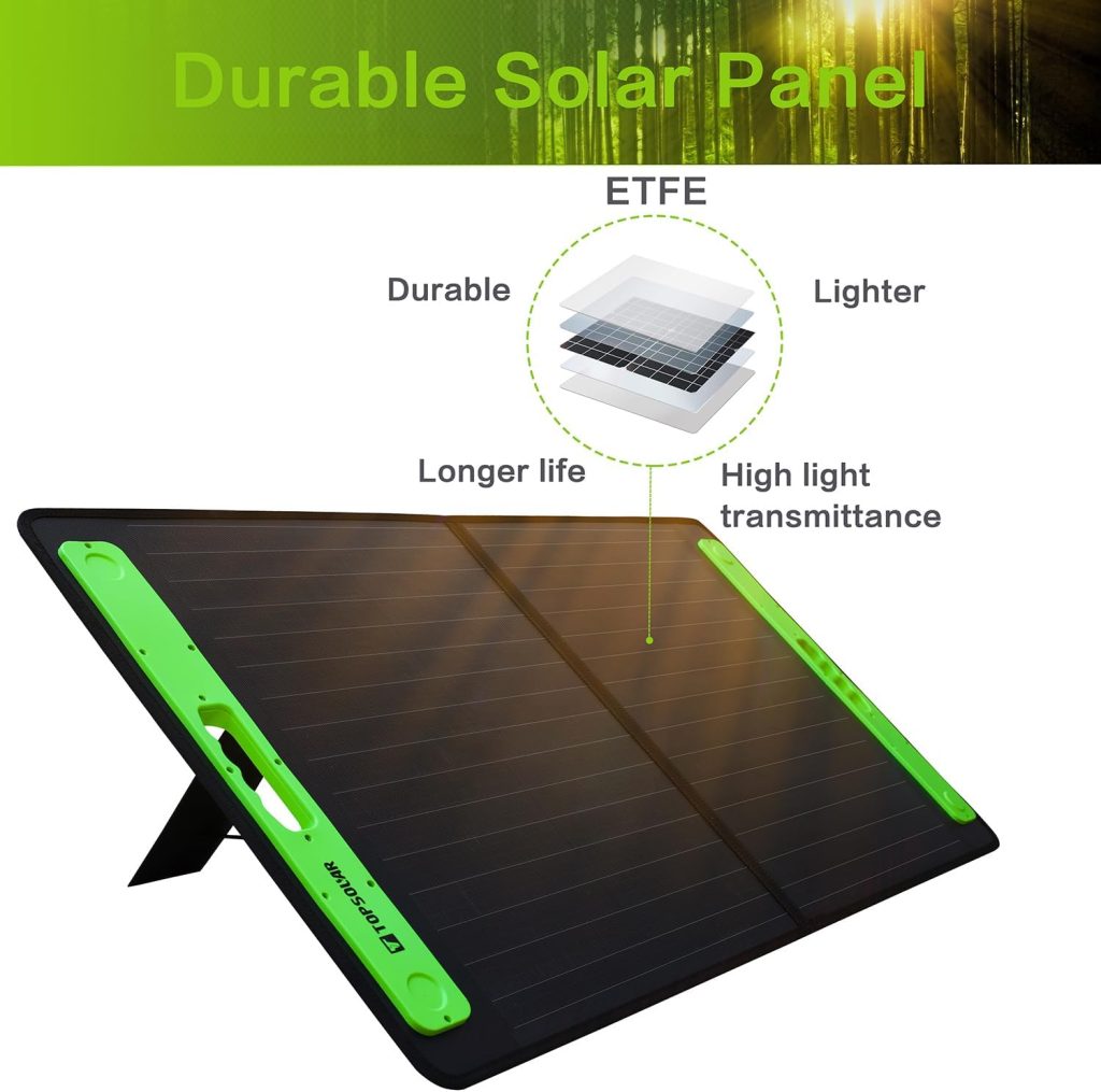 Topsolar 100W Foldable Portable Solar Panel Charger Kits for Portable Power Station Generator Cell Phones Camera Lamp 19V DC Output Topsolar 100W Foldable Portable Solar Panel Charger Kits for Portable Power Station Generator Cell Phones Camera Lamp 19V DC Output