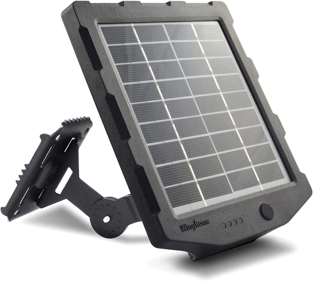 Trail Camera Solar Panel, WingHome Solar Battery Charger Kit 12V/1A 6V/1.5A with Build-in 2000mAH Rechargeable Lithium Battery IP66 Waterproof Hunting Accessory Trail Camera Solar Panel, WingHome Solar Battery Charger Kit 12V/1A 6V/1.5A with Build-in 2000mAH Rechargeable Lithium Battery IP66 Waterproof Hunting Accessory