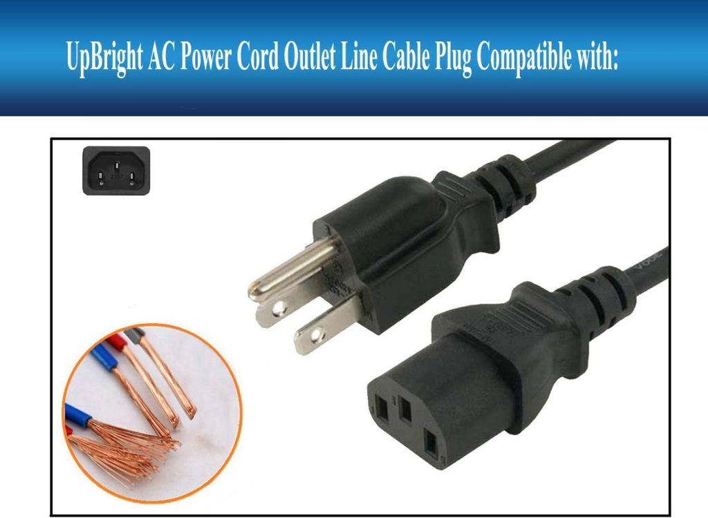 UpBright New AC in Power Cord Cable Compatible with Kyng Power Portable Outdoor Emergency Power Source Station 500W Solar Generator Lithium Battery 288WH 110V/500 12V Kyng288 SGR-PPS500-2 SGRPPS5002 UpBright New AC in Power Cord Cable Compatible with Kyng Power Portable Outdoor Emergency Power Source Station 500W Solar Generator Lithium Battery 288WH 110V/500 12V Kyng288 SGR-PPS500-2 SGRPPS5002