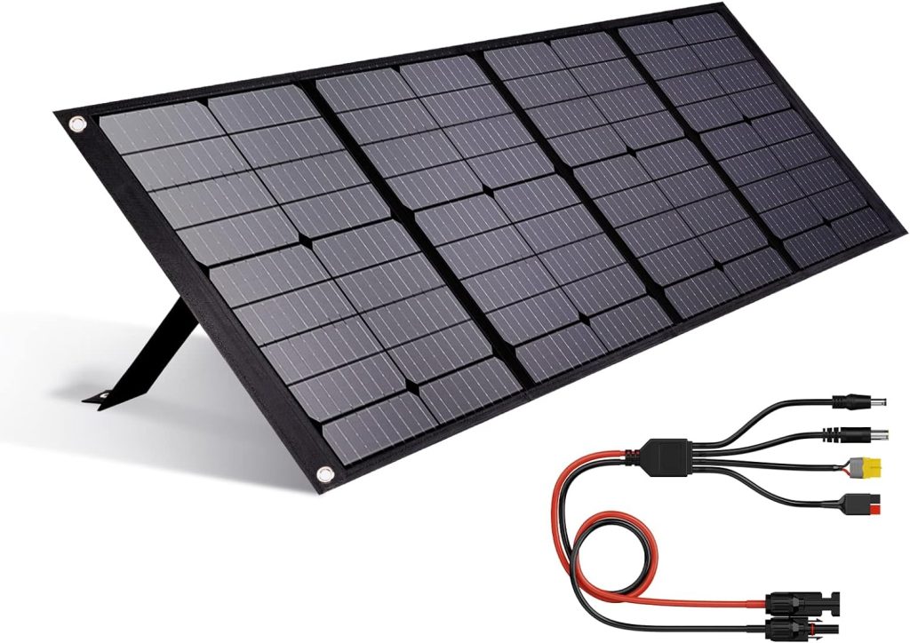 HQST 100W Portable Solar Panel for Power Station and USB Devices, Foldable Solar Panel Charger Waterproof IP65 Outdoor Camping RV Travel,Compatible with Jackery/Goal Zero/Bluetti/Anker Solar Generator HQST 100W Portable Solar Panel for Power Station and USB Devices, Foldable Solar Panel Charger Waterproof IP65 Outdoor Camping RV Travel,Compatible with Jackery/Goal Zero/Bluetti/Anker Solar Generator