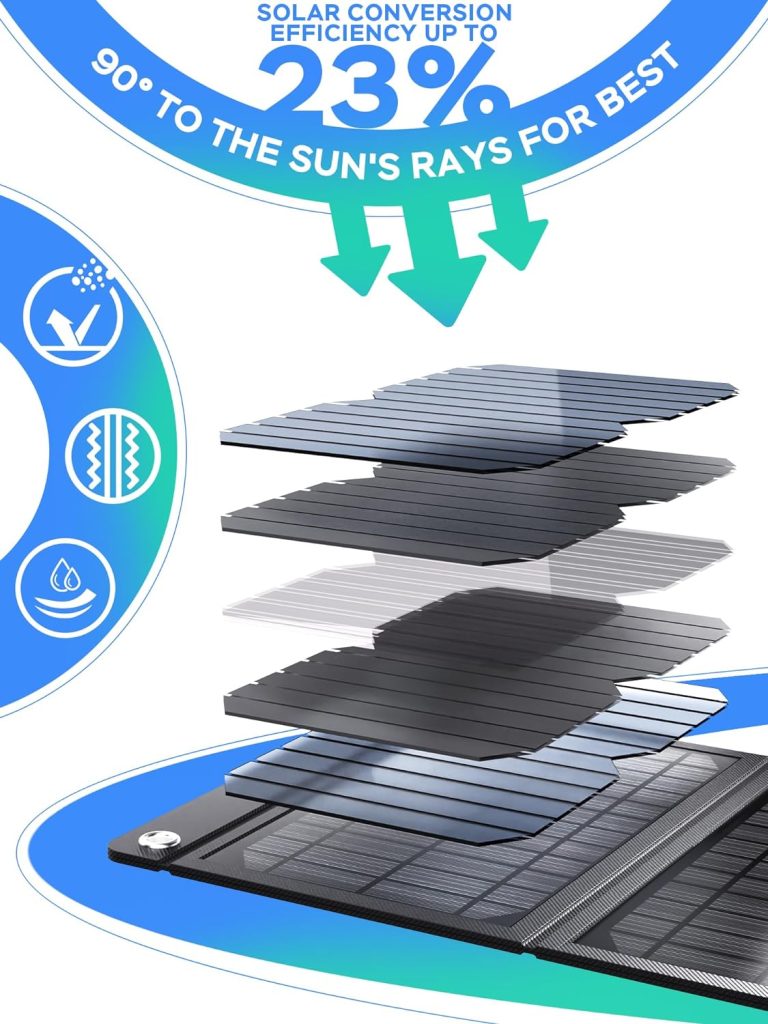 MARBERO 30W Portable Solar Panels, Foldable Solar Panel Battery Charger for Portable Power Station Generator, Ipad, Laptop, QC3.0 USB Ports DC Output, for Camping Van RV Trip MARBERO 30W Portable Solar Panels, Foldable Solar Panel Battery Charger for Portable Power Station Generator, Ipad, Laptop, QC3.0 USB Ports DC Output, for Camping Van RV Trip