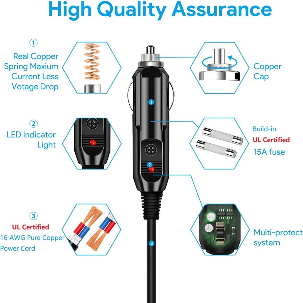 MJPOWER 12V/24V Car Charging Cable Compatible Anker 521 523 535 555 Powerhouse II 300 400 800 / PAXCESS Rugged330 / BALDR Portable Power Station Solar Generator Power Bank Car Charger Auto DC Adapter MJPOWER 12V/24V Car Charging Cable Compatible Anker 521 523 535 555 Powerhouse II 300 400 800 / PAXCESS Rugged330 / BALDR Portable Power Station Solar Generator Power Bank Car Charger Auto DC Adapter