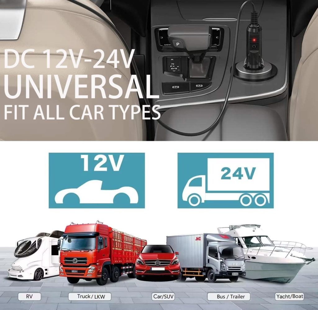 MJPOWER DC 12V/24V Car Charger Cable Compatible Jackery Explorer 1000/880/550/500/300/290/240/160/E160/E240/E300/E500/E550/E880/E1000 Portable Power Station Solar Generator Jackery Charger Cord Plug MJPOWER DC 12V/24V Car Charger Cable Compatible Jackery Explorer 1000/880/550/500/300/290/240/160/E160/E240/E300/E500/E550/E880/E1000 Portable Power Station Solar Generator Jackery Charger Cord Plug