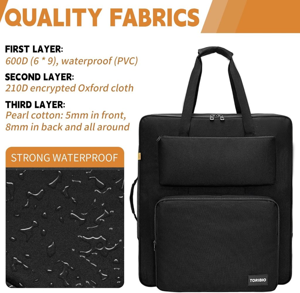 TORIBIO Solar Panel Travel Bag, Padded Portable Solar Panel Storage Bag Compatible with Jackery SolarSaga 100W/200W, Water-resistant Protective Carrying Pocket Case for Outdoor Camping Travel