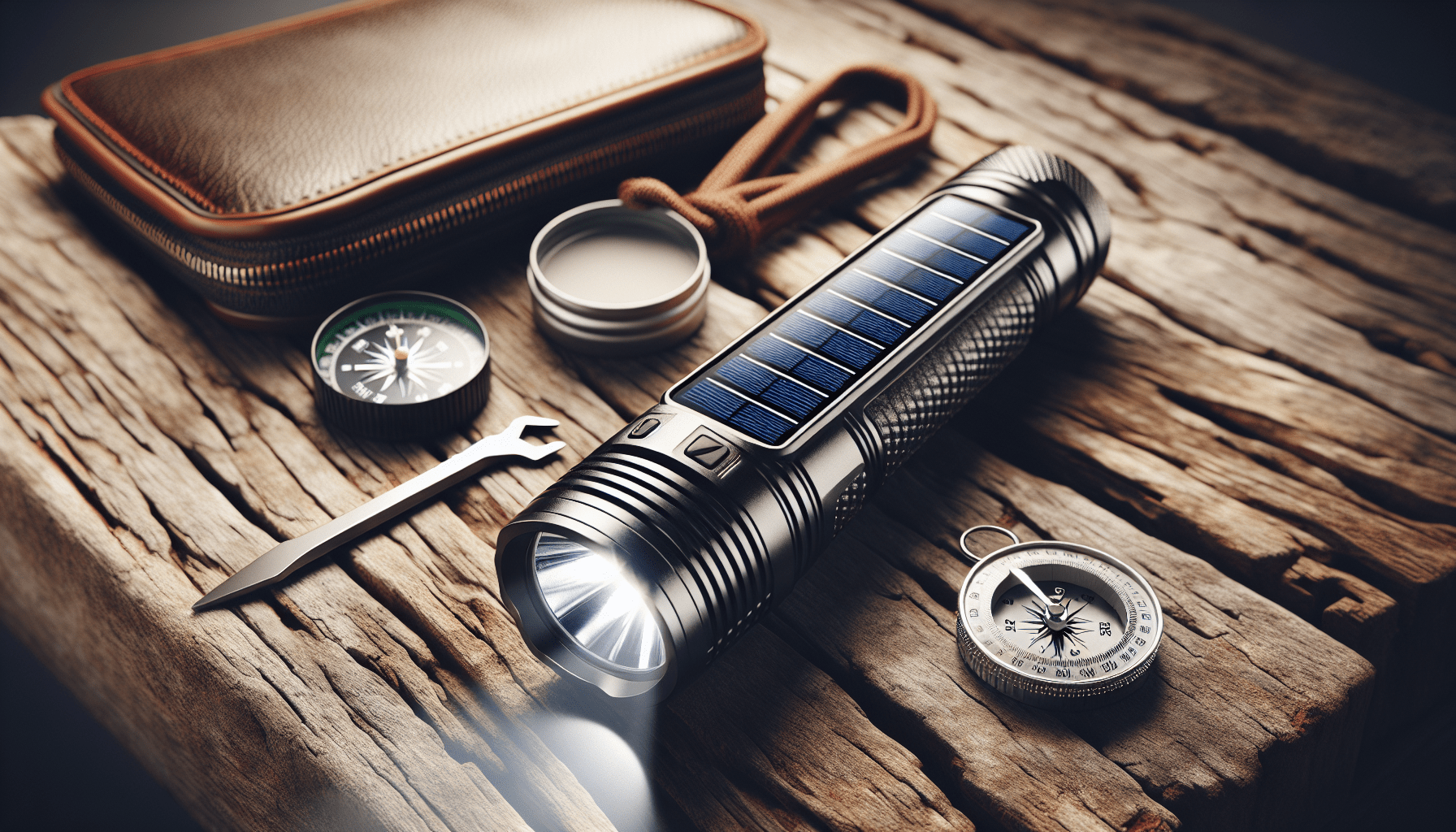 Solar/Rechargeable Multi Function 1000 Lumens LED Flashlight, with Emergency Strobe Light and 1200 Mah Battery, Emergency Power Supply and USB Charging Cable, Fast Charging (1PC) Solar/Rechargeable Multi Function 1000 Lumens LED Flashlight, with Emergency Strobe Light and 1200 Mah Battery, Emergency Power Supply and USB Charging Cable, Fast Charging (1PC)