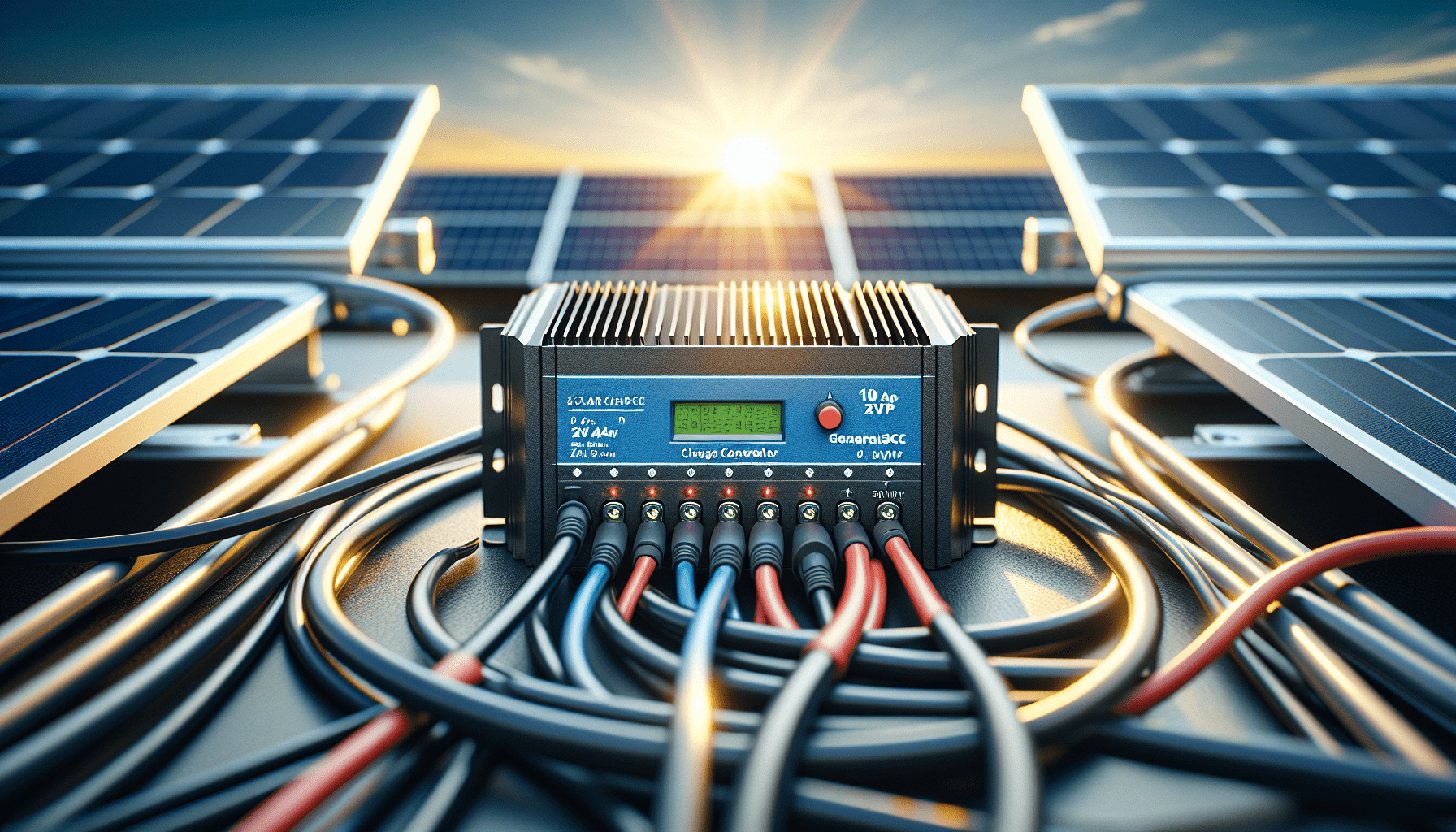 Renogy 10 Amp 12V/24V PWM Negative Ground Solar Charge Controller Compact Design w/LCD Display for AGM, Gel, Flooded and Lithium Battery, Wanderer 10A